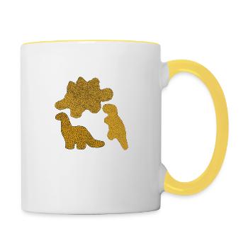 Dinonuggets unis - Mug contrasté - blanc/jaune - Droite
