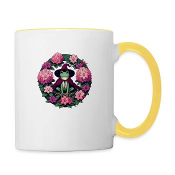 Frog Wizard - Contrasting Mug - white/yellow - Right