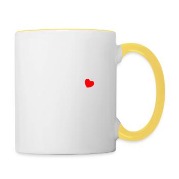 Proud Mom - Tasse zweifarbig - Weiß/Gelb - Rechts