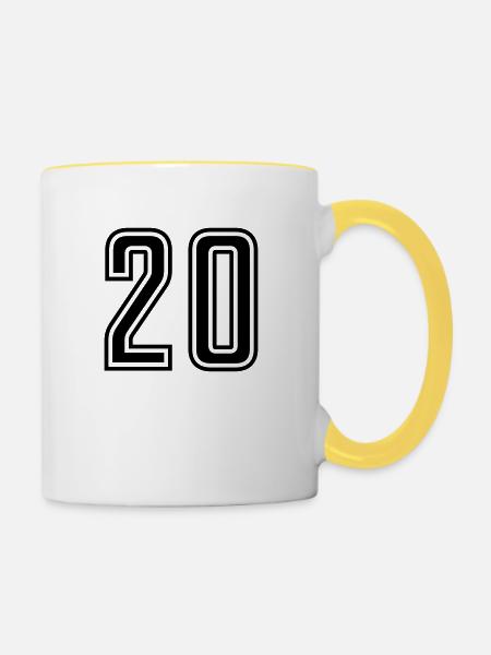 20 - Tasse zweifarbig - Weiß/Gelb