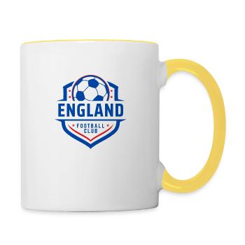 England Football Club - Mug contrasté - blanc/jaune - Droite