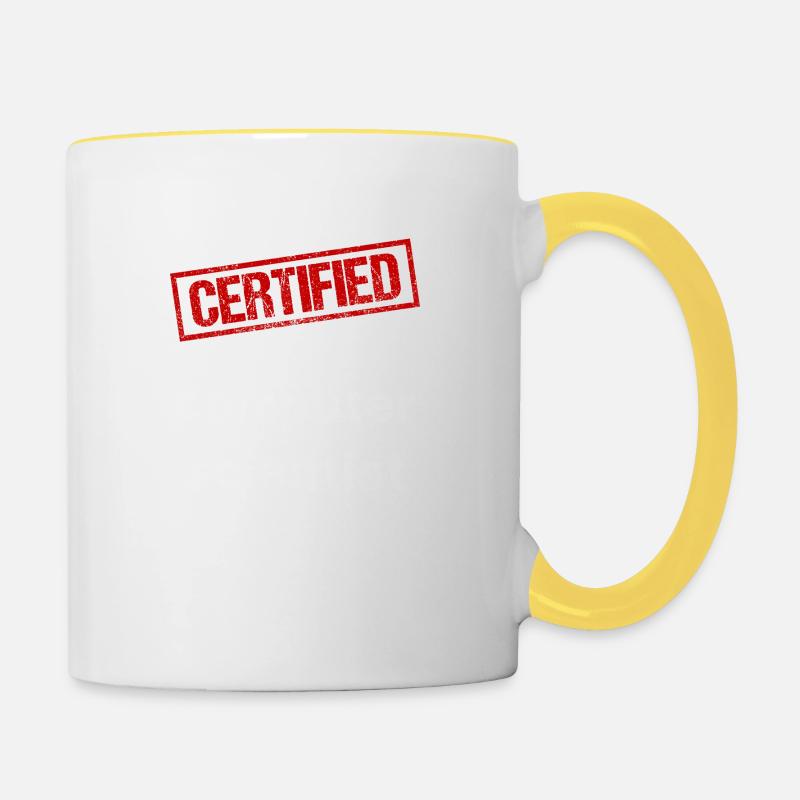 Informatiker - Tasse zweifarbig - Weiß/Gelb