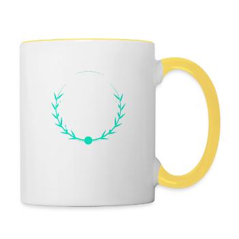 windsurfing community funny sayings - Tasse zweifarbig - Weiß/Gelb - Rechts