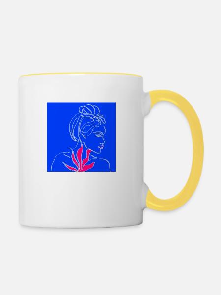 I‘am Woman - Tasse zweifarbig - Weiß/Gelb