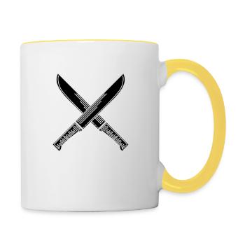 Couteaux - Mug contrasté - blanc/jaune - Droite