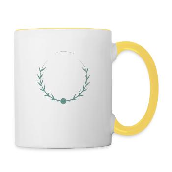 birthday present cool grace empowerment in action - Contrasting Mug - white/yellow - Right