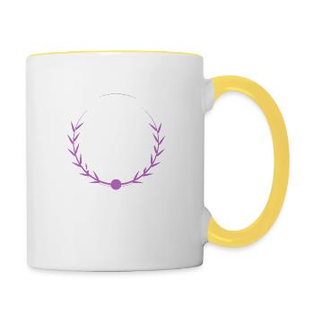 healing power holistic healing encouragement - Contrasting Mug - white/yellow - Right