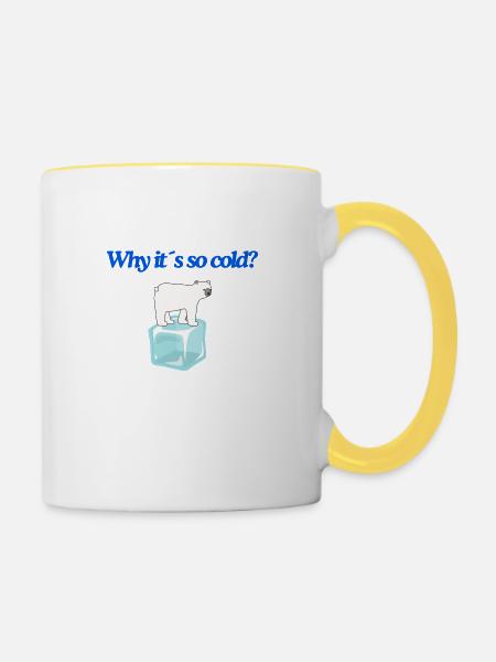 Why it s so cold? - Tasse zweifarbig - Weiß/Gelb