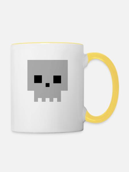Langweiler - Tasse zweifarbig - Weiß/Gelb