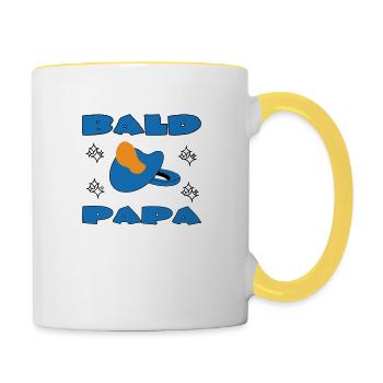 BALD PAPA - Contrasting Mug - white/yellow - Right