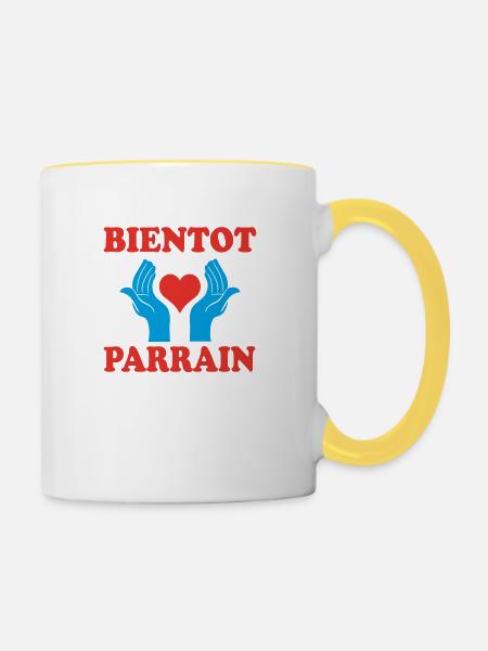 BALD PATE SEIN - Tasse zweifarbig - Weiß/Gelb