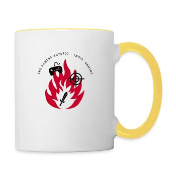 Indie-Gaming-Unterstützung - Tasse zweifarbig - Weiß/Gelb - Rechts