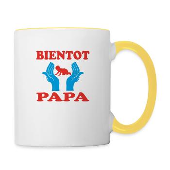 BALD VATER - Tasse zweifarbig - Weiß/Gelb - Rechts
