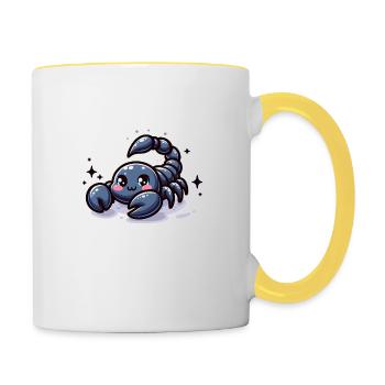 Scorpion - Mug contrasté - blanc/jaune - Droite