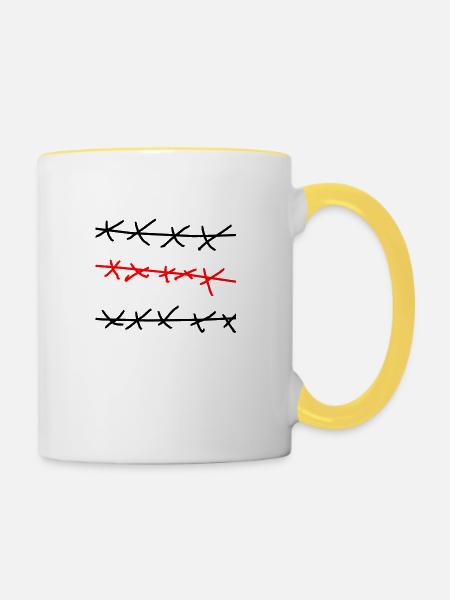 Freestyle - Tasse zweifarbig - Weiß/Gelb