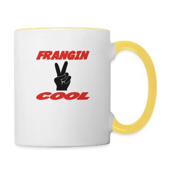 FRANGIN COOL - Mug contrasté - blanc/jaune - Droite