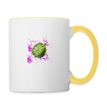 Limette - Tasse zweifarbig - Weiß/Gelb - Rechts