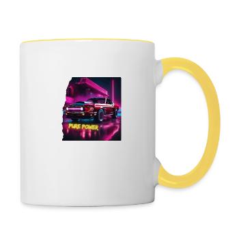Pure Power - Tasse zweifarbig - Weiß/Gelb - Rechts