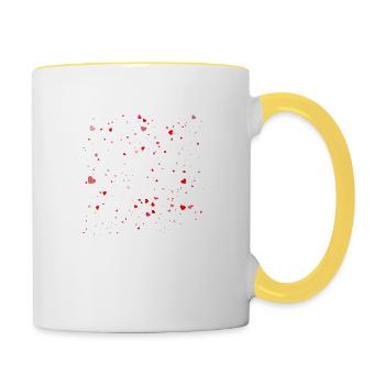 Alaaf you Köln Karneval Fasching feiern Kölsch - Tasse zweifarbig - Weiß/Gelb - Rechts