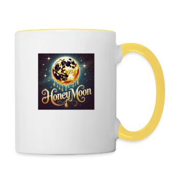 Fun Honeymoon design! - Contrasting Mug - white/yellow - Right