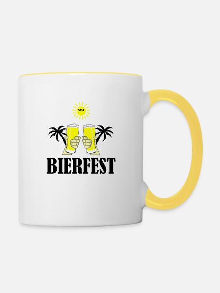 bierfest 01 - Tasse zweifarbig - Weiß/Gelb