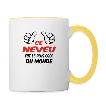 BEST NEPHEW - Contrasting Mug - white/yellow - Right