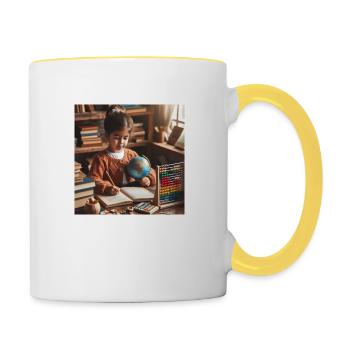 A screen-free present - Contrasting Mug - white/yellow - Right