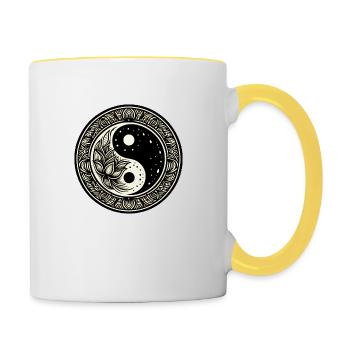 YinYang Warm - Tasse zweifarbig - Weiß/Gelb - Rechts