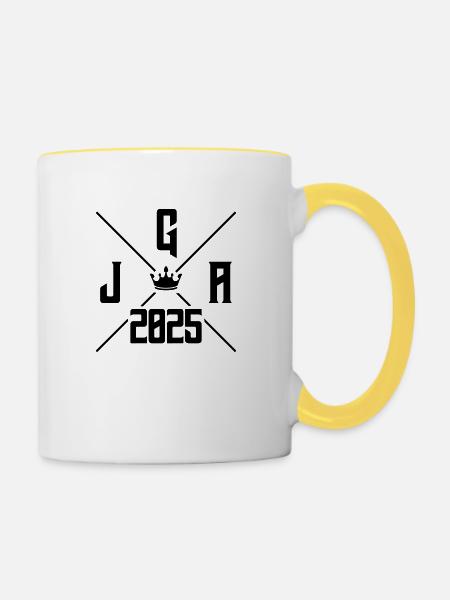 jga 2025 - Tasse zweifarbig - Weiß/Gelb