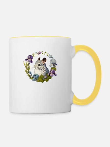 Chinchilla - Tasse zweifarbig - Weiß/Gelb