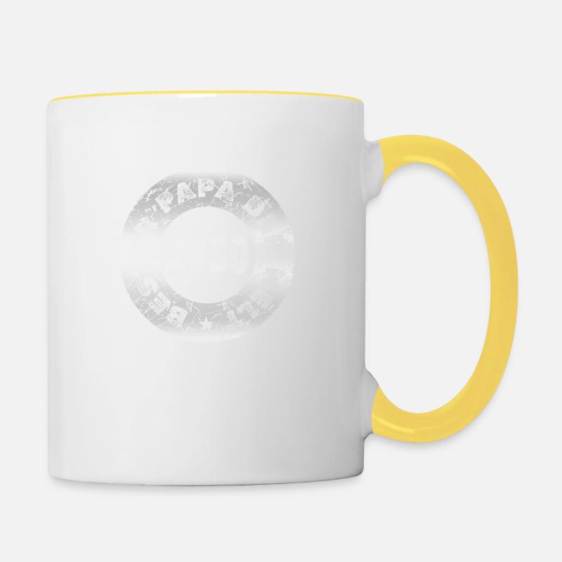 Fête des Pères 2030 - Mug contrasté - blanc/jaune