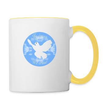 In jesus we trust - Contrasting Mug - white/yellow - Right