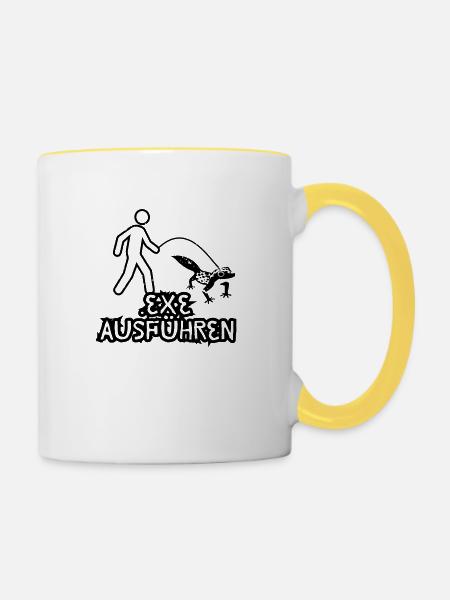 informatik geschenk lustig - Tasse zweifarbig - Weiß/Gelb