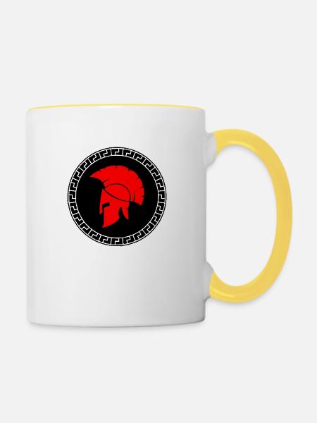 spartan - Tasse zweifarbig - Weiß/Gelb