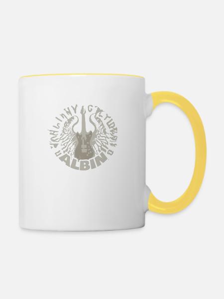 Albin - Tasse zweifarbig - Weiß/Gelb