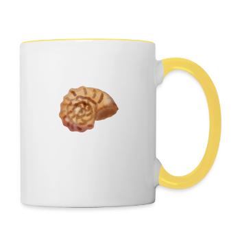 Beautiful sea of shells - Contrasting Mug - white/yellow - Right
