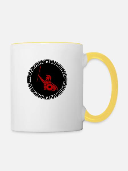 spartan 02 - Tasse zweifarbig - Weiß/Gelb