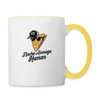 Nacho Humain Moyen - Mug contrasté - blanc/jaune - Droite