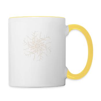 Sonnenbaum - Tasse zweifarbig - Weiß/Gelb - Rechts