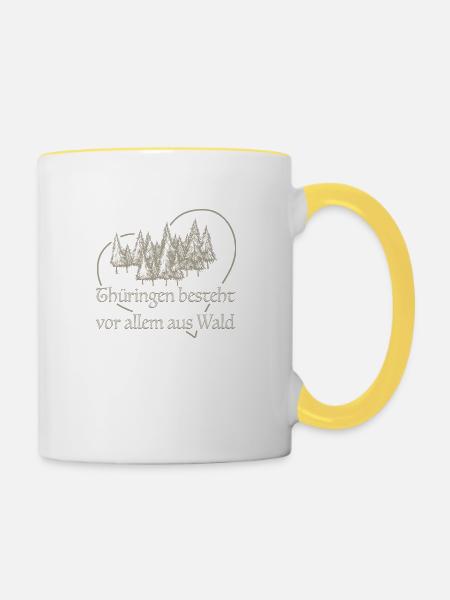 Thüringen - Tasse zweifarbig - Weiß/Gelb