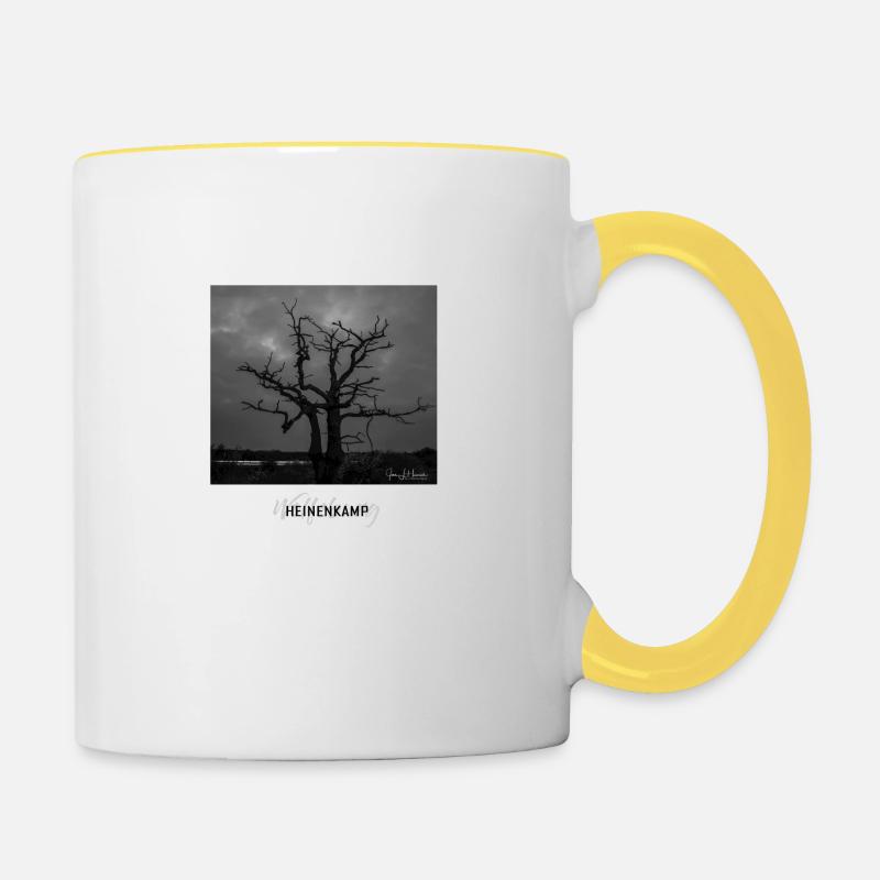 Wolfsburger Baum im Heinenkamp - Tasse zweifarbig - Weiß/Gelb