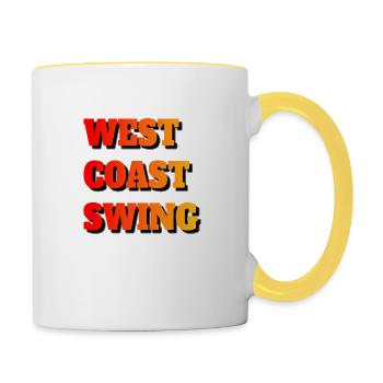 West Coast Swing - Tasse zweifarbig - Weiß/Gelb - Rechts