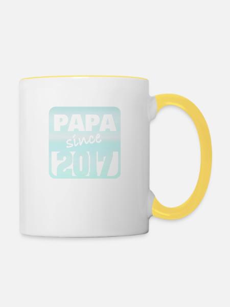 2017 - Tasse zweifarbig - Weiß/Gelb