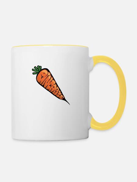 Karotte Ananas Graff - Tasse zweifarbig - Weiß/Gelb
