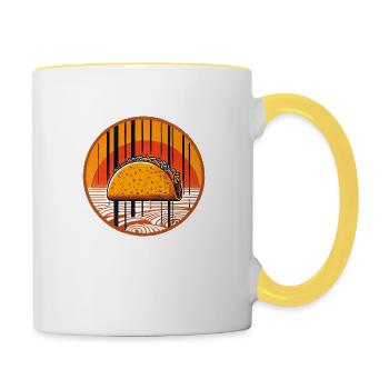 Taco - Tasse zweifarbig - Weiß/Gelb - Rechts
