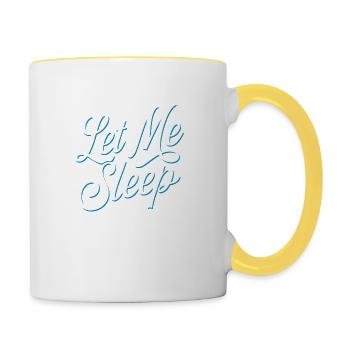 Let me sleep - Mug contrasté - blanc/jaune - Droite