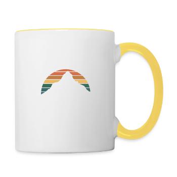 Megève - Haute-Savoie - Mug contrasté - blanc/jaune - Droite
