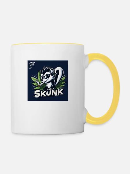 Young Early Skunk - Tasse zweifarbig - Weiß/Gelb