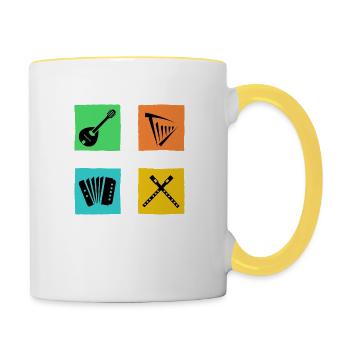 Irish Session Instruments White - Contrasting Mug - white/yellow - Right