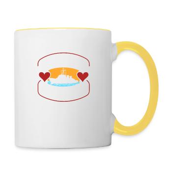 Marine Nationale - Mug contrasté - blanc/jaune - Droite